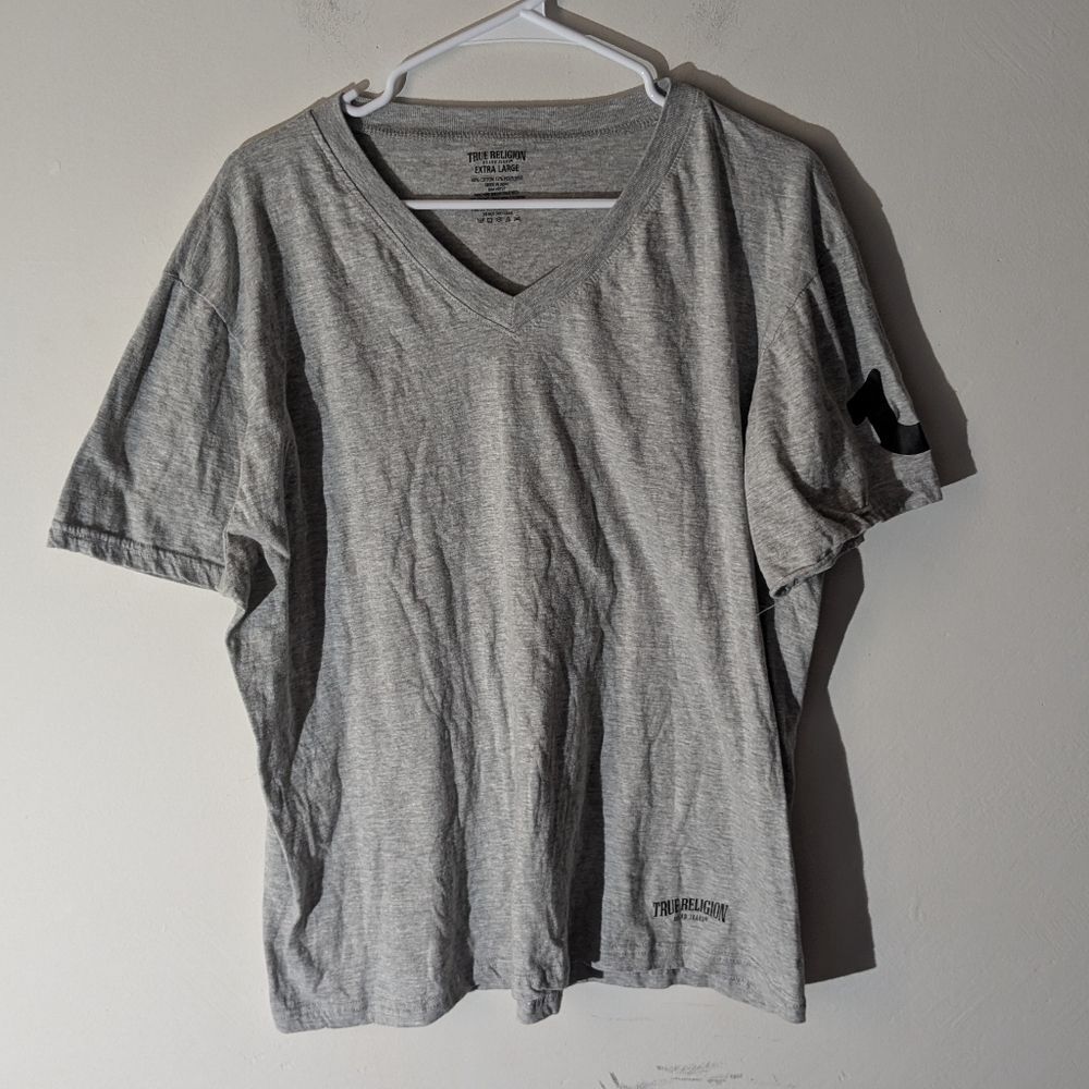 True Religion Gray Graphic Tee Tshirt Men's Size XL